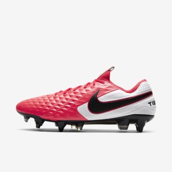 Nike Tiempo Legend 8 Elite SG-PRO Anti-Clog Traction - Női Focicipő - Piros/Fehér/Fekete